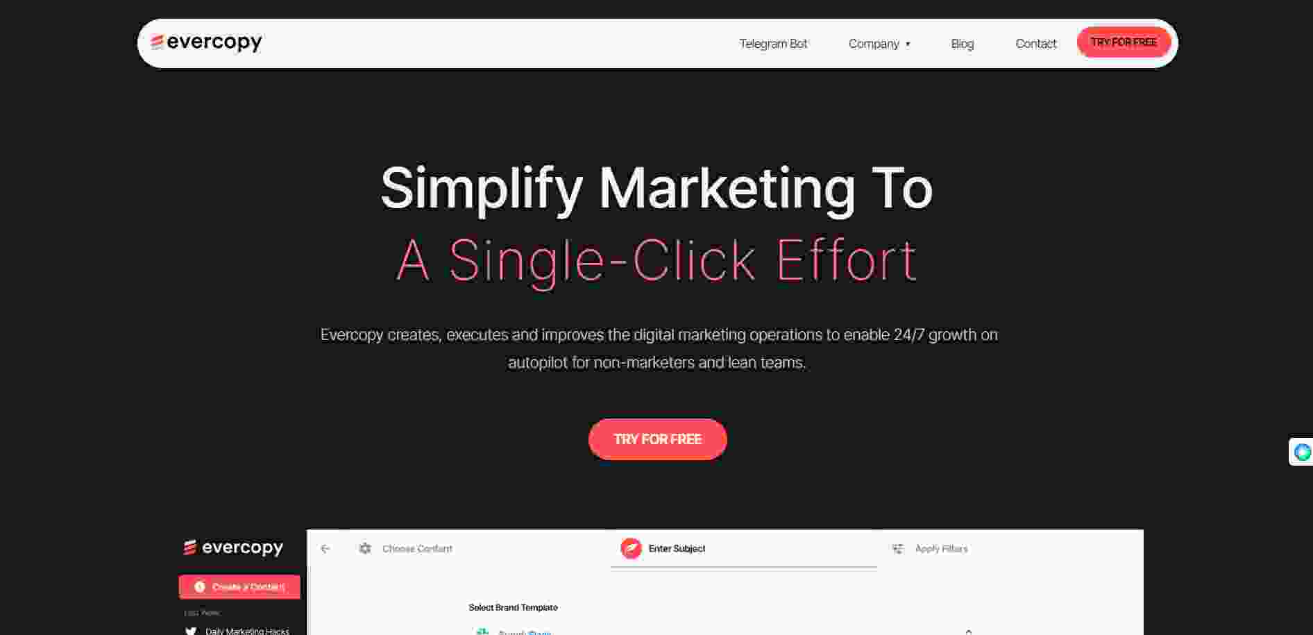 Evercopy ai free content generator for effortless marketing